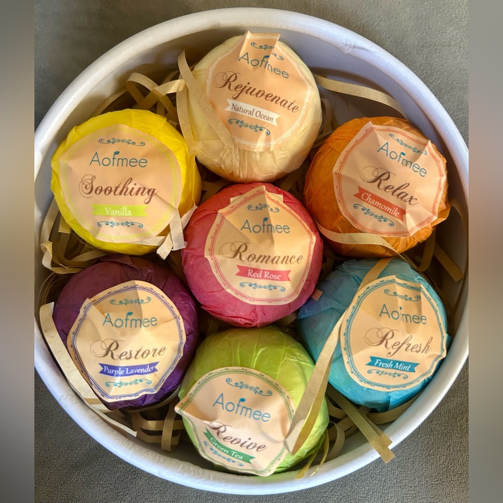 Aofmee Bath Bombs Set Bath Salt Balls Self Care for Women - Picture 4 of 8